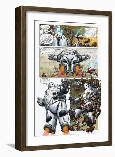 Zombies vs. Robots - Comic Page with Panels-Paul McCaffrey-Framed Art Print