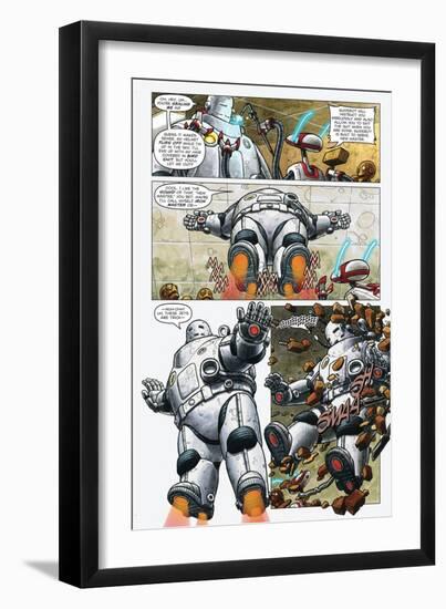 Zombies vs. Robots - Comic Page with Panels-Paul McCaffrey-Framed Art Print