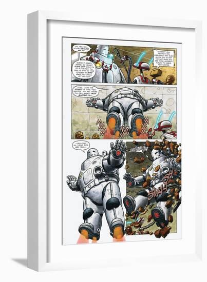 Zombies vs. Robots - Comic Page with Panels-Paul McCaffrey-Framed Premium Giclee Print