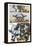 Zombies vs. Robots - Comic Page with Panels-Paul McCaffrey-Framed Stretched Canvas