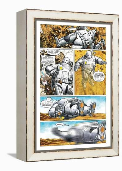 Zombies vs. Robots - Comic Page with Panels-Paul McCaffrey-Framed Stretched Canvas