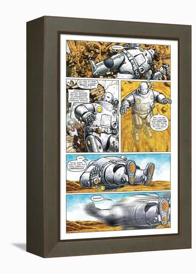 Zombies vs. Robots - Comic Page with Panels-Paul McCaffrey-Framed Stretched Canvas