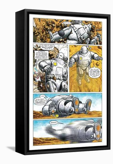 Zombies vs. Robots - Comic Page with Panels-Paul McCaffrey-Framed Stretched Canvas