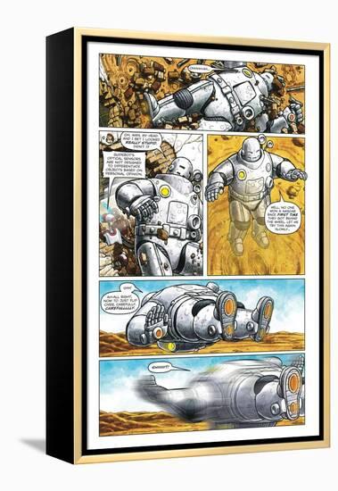 Zombies vs. Robots - Comic Page with Panels-Paul McCaffrey-Framed Stretched Canvas