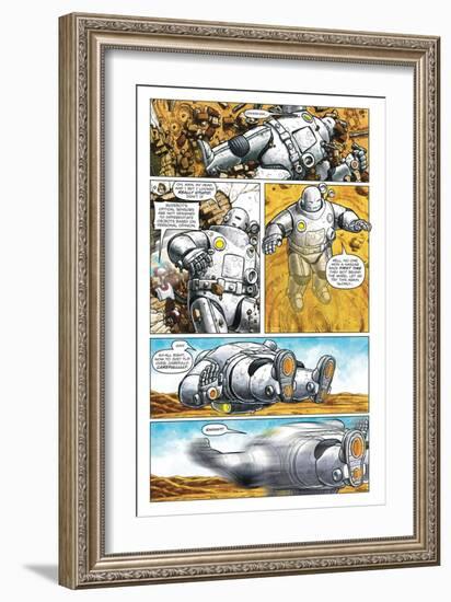 Zombies vs. Robots - Comic Page with Panels-Paul McCaffrey-Framed Premium Giclee Print