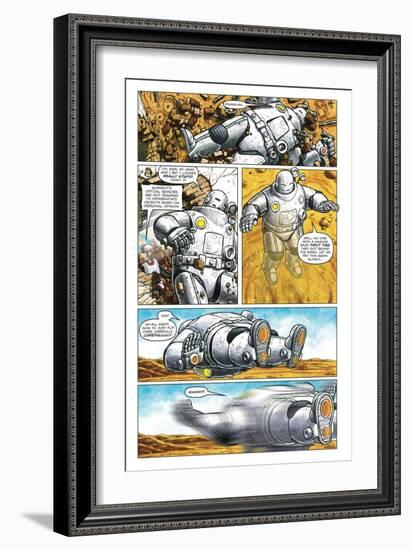 Zombies vs. Robots - Comic Page with Panels-Paul McCaffrey-Framed Premium Giclee Print