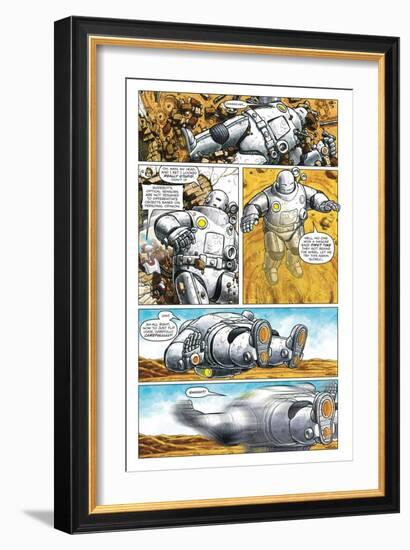 Zombies vs. Robots - Comic Page with Panels-Paul McCaffrey-Framed Premium Giclee Print