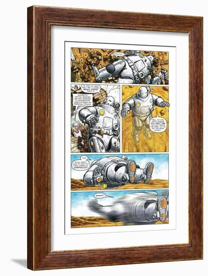 Zombies vs. Robots - Comic Page with Panels-Paul McCaffrey-Framed Art Print