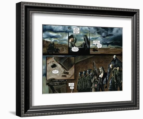 Zombies vs. Robots - Comic Page with Panels-Menton Matthews III-Framed Art Print