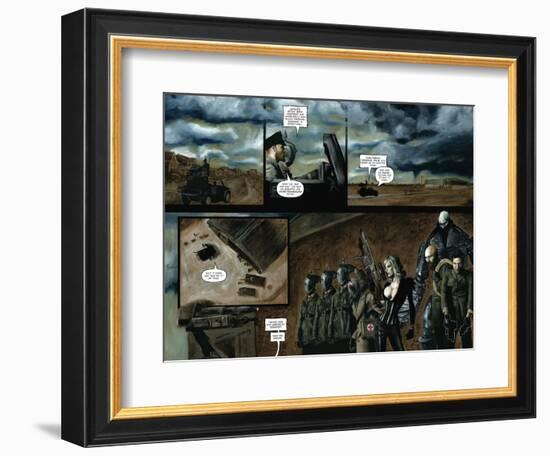 Zombies vs. Robots - Comic Page with Panels-Menton Matthews III-Framed Art Print