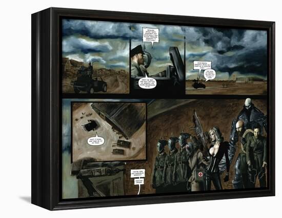 Zombies vs. Robots - Comic Page with Panels-Menton Matthews III-Framed Stretched Canvas