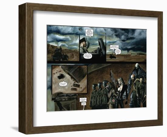 Zombies vs. Robots - Comic Page with Panels-Menton Matthews III-Framed Premium Giclee Print