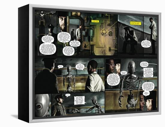 Zombies vs. Robots - Comic Page with Panels-Menton Matthews III-Framed Stretched Canvas