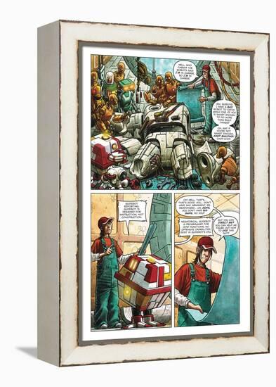 Zombies vs. Robots - Comic Page with Panels-Paul McCaffrey-Framed Stretched Canvas