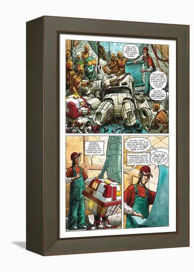 Zombies vs. Robots - Comic Page with Panels-Paul McCaffrey-Framed Stretched Canvas