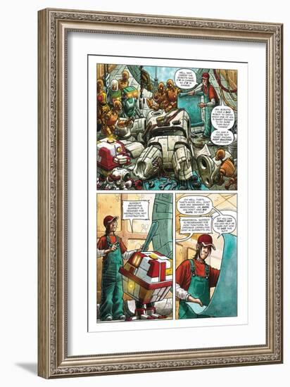 Zombies vs. Robots - Comic Page with Panels-Paul McCaffrey-Framed Premium Giclee Print