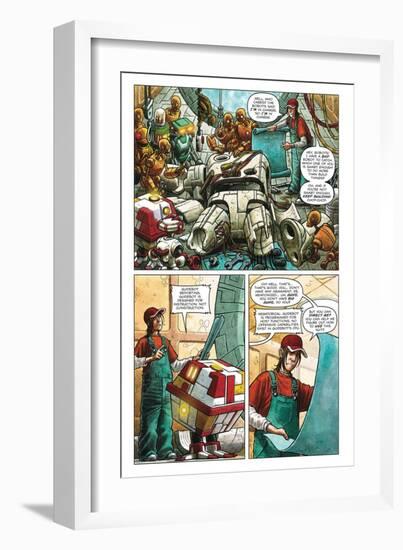 Zombies vs. Robots - Comic Page with Panels-Paul McCaffrey-Framed Premium Giclee Print