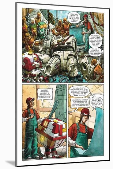 Zombies vs. Robots - Comic Page with Panels-Paul McCaffrey-Mounted Art Print