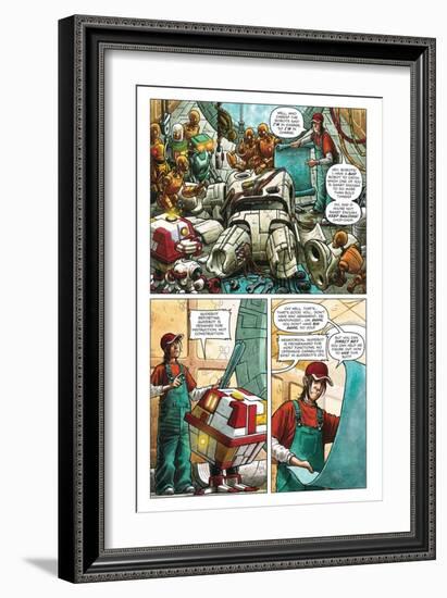 Zombies vs. Robots - Comic Page with Panels-Paul McCaffrey-Framed Art Print