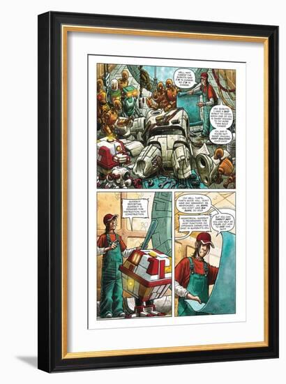 Zombies vs. Robots - Comic Page with Panels-Paul McCaffrey-Framed Art Print