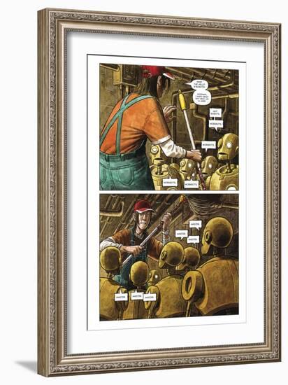 Zombies vs. Robots - Comic Page with Panels-Paul McCaffrey-Framed Art Print