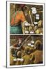 Zombies vs. Robots - Comic Page with Panels-Paul McCaffrey-Mounted Art Print