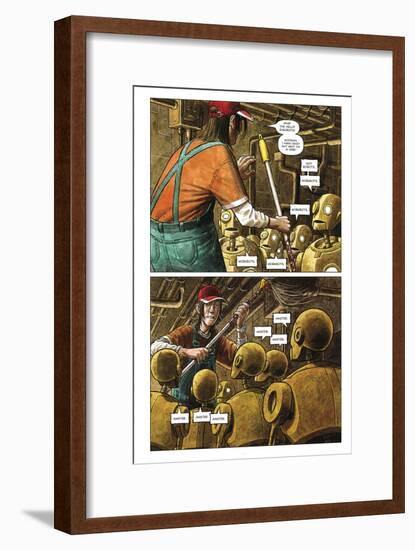 Zombies vs. Robots - Comic Page with Panels-Paul McCaffrey-Framed Art Print