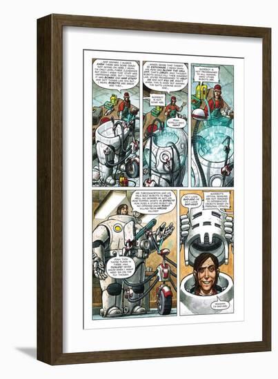 Zombies vs. Robots - Comic Page with Panels-Paul McCaffrey-Framed Premium Giclee Print