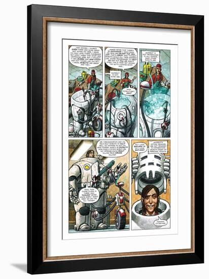 Zombies vs. Robots - Comic Page with Panels-Paul McCaffrey-Framed Premium Giclee Print