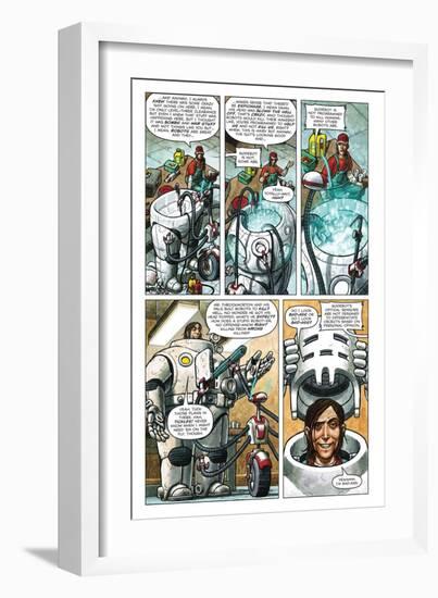 Zombies vs. Robots - Comic Page with Panels-Paul McCaffrey-Framed Premium Giclee Print