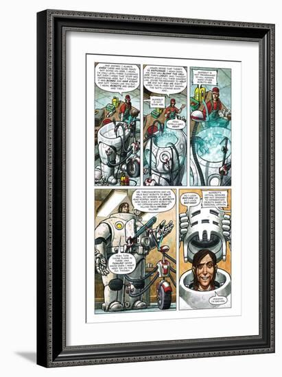 Zombies vs. Robots - Comic Page with Panels-Paul McCaffrey-Framed Premium Giclee Print