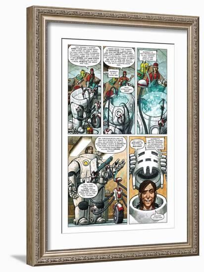 Zombies vs. Robots - Comic Page with Panels-Paul McCaffrey-Framed Art Print