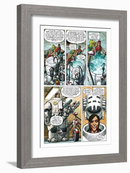 Zombies vs. Robots - Comic Page with Panels-Paul McCaffrey-Framed Art Print