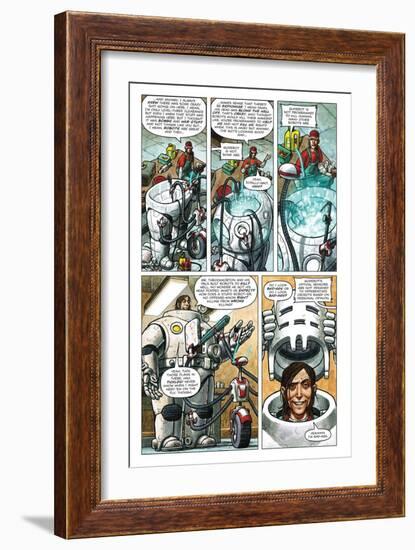 Zombies vs. Robots - Comic Page with Panels-Paul McCaffrey-Framed Art Print