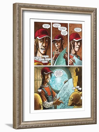 Zombies vs. Robots - Comic Page with Panels-Paul McCaffrey-Framed Art Print