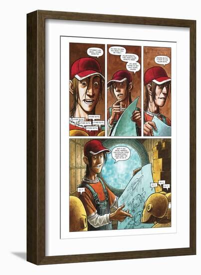 Zombies vs. Robots - Comic Page with Panels-Paul McCaffrey-Framed Art Print