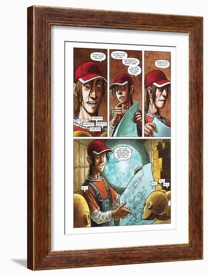 Zombies vs. Robots - Comic Page with Panels-Paul McCaffrey-Framed Art Print