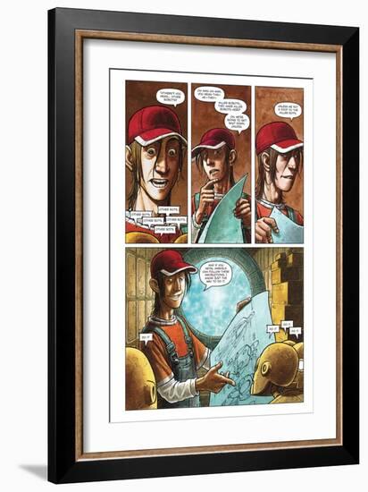 Zombies vs. Robots - Comic Page with Panels-Paul McCaffrey-Framed Art Print