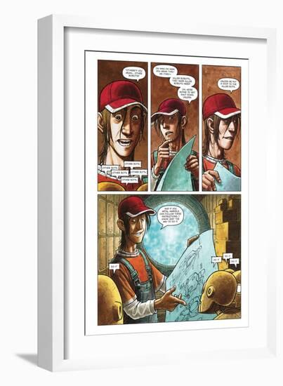 Zombies vs. Robots - Comic Page with Panels-Paul McCaffrey-Framed Art Print