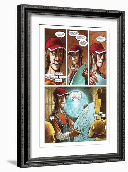 Zombies vs. Robots - Comic Page with Panels-Paul McCaffrey-Framed Art Print