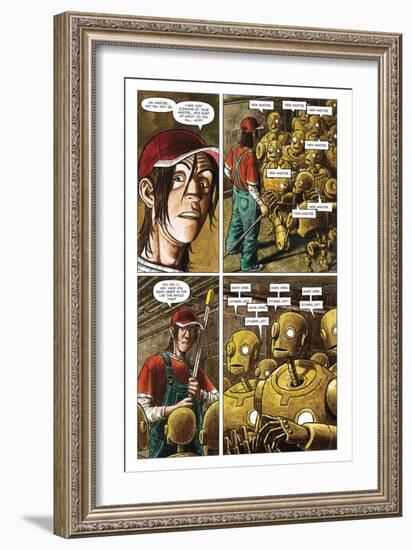 Zombies vs. Robots - Comic Page with Panels-Paul McCaffrey-Framed Art Print