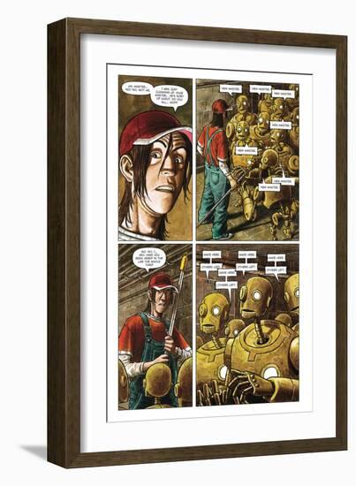 Zombies vs. Robots - Comic Page with Panels-Paul McCaffrey-Framed Art Print