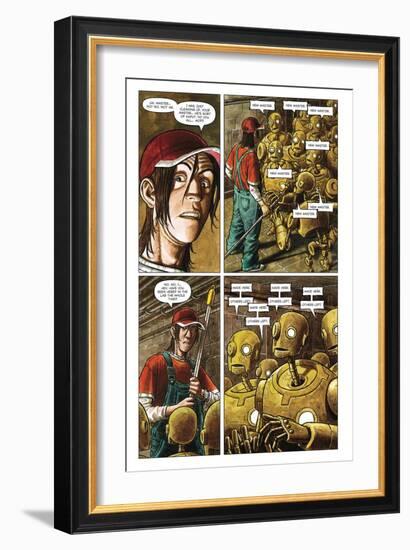 Zombies vs. Robots - Comic Page with Panels-Paul McCaffrey-Framed Art Print