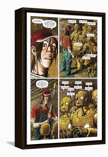 Zombies vs. Robots - Comic Page with Panels-Paul McCaffrey-Framed Stretched Canvas