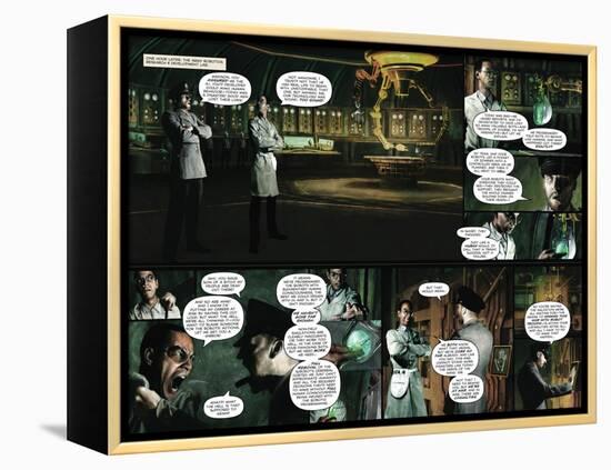 Zombies vs. Robots - Comic Page with Panels-Menton Matthews III-Framed Stretched Canvas