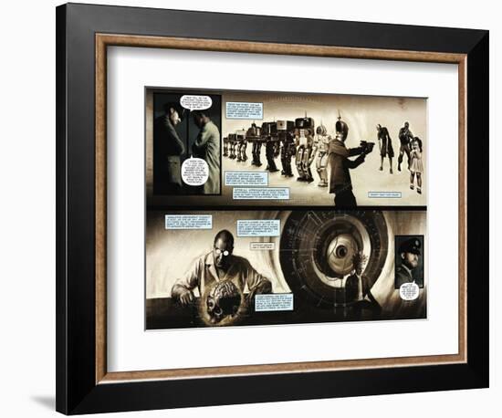 Zombies vs. Robots - Comic Page with Panels-Menton Matthews III-Framed Premium Giclee Print