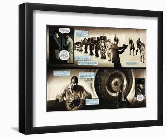 Zombies vs. Robots - Comic Page with Panels-Menton Matthews III-Framed Premium Giclee Print