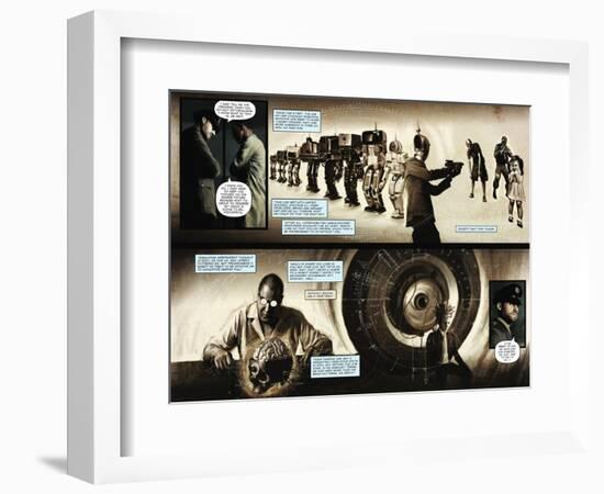 Zombies vs. Robots - Comic Page with Panels-Menton Matthews III-Framed Premium Giclee Print