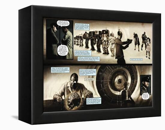 Zombies vs. Robots - Comic Page with Panels-Menton Matthews III-Framed Stretched Canvas