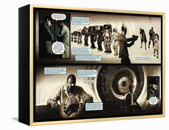 Zombies vs. Robots - Comic Page with Panels-Menton Matthews III-Framed Stretched Canvas